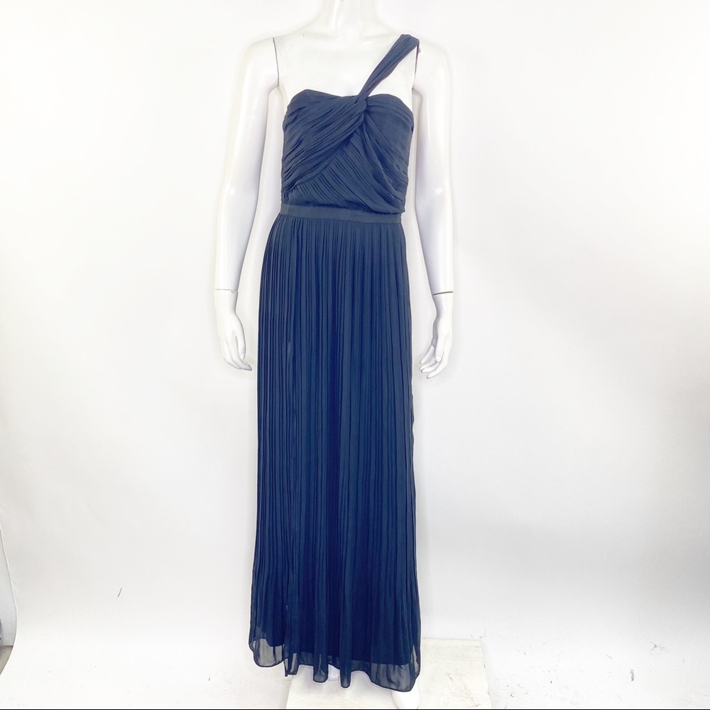 Club Monaco One Shoulder Pleated Maxi Dress